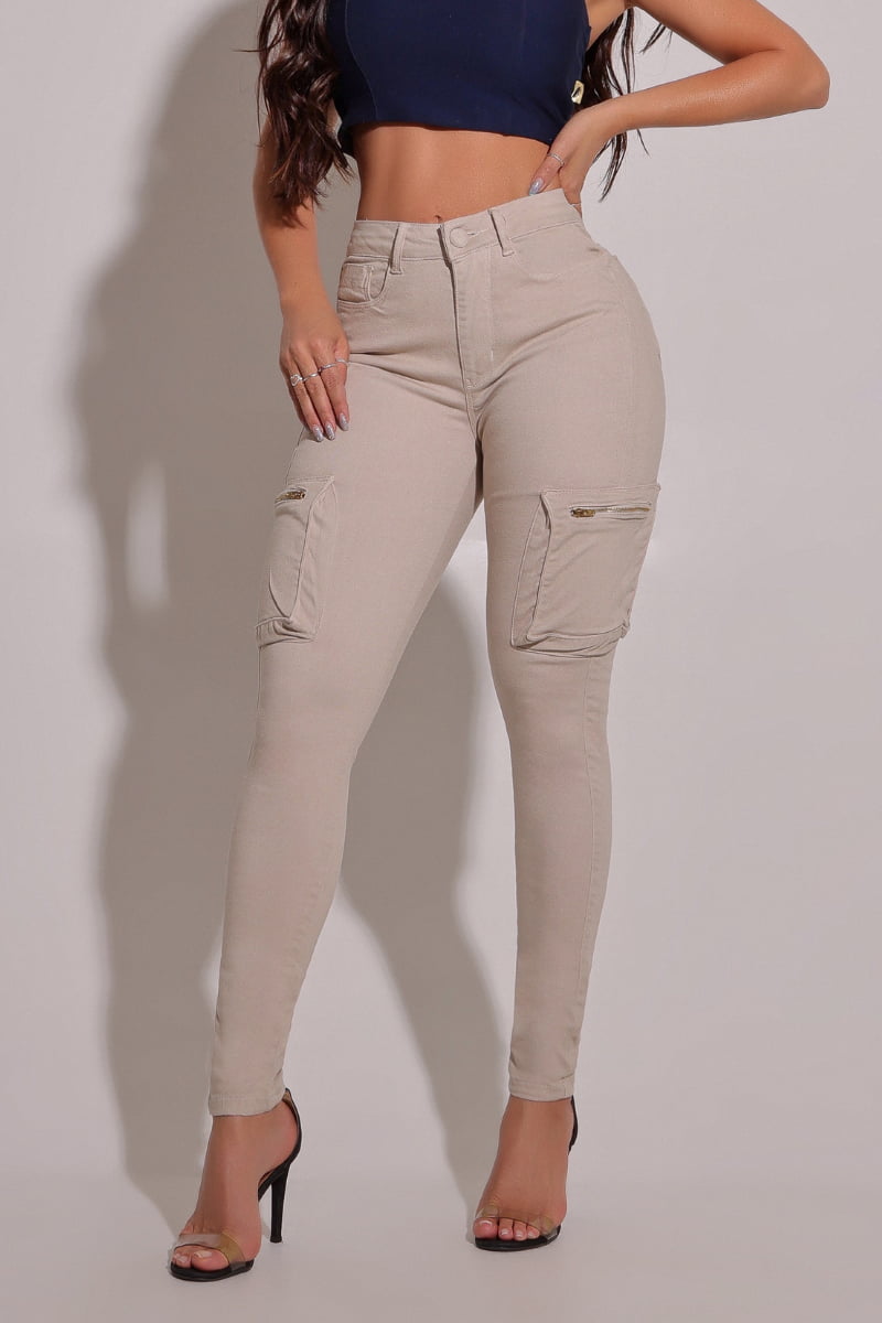 Calça Jeans Modeladora Cargo Apaixonante - CH88