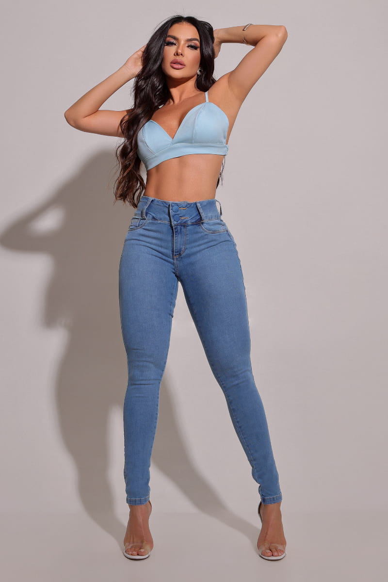 Calça Jeans Modeladora lipo Clara Skinny - CH11