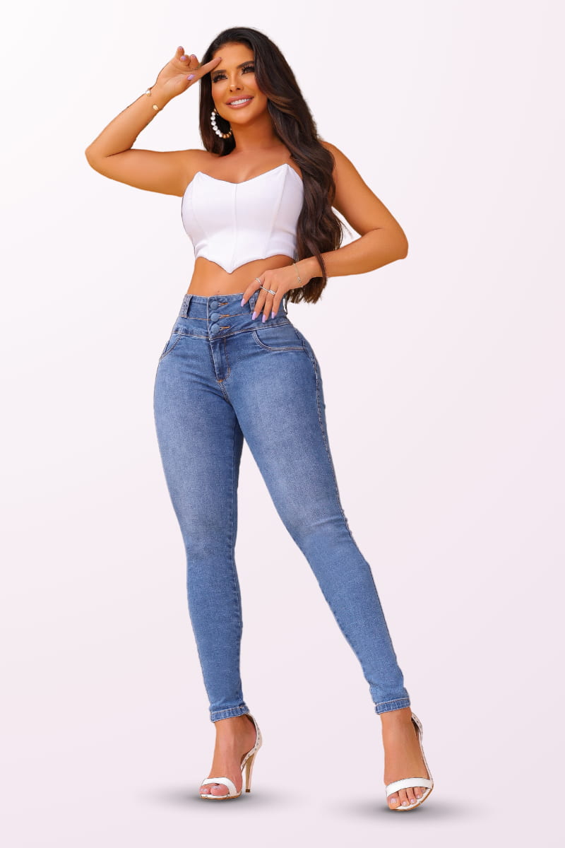 Calça Jeans Modeladora Fatal Mega Bumbum Apaixonante - CH7503