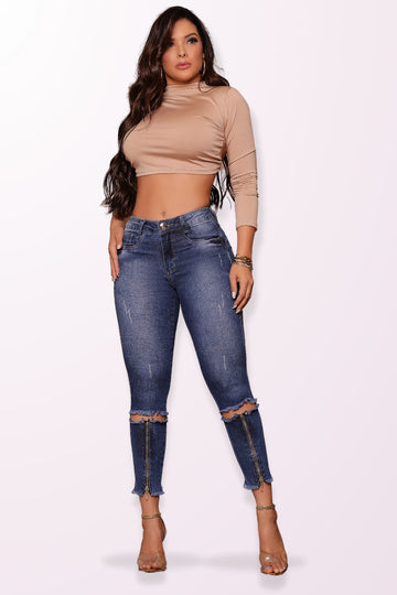 Calça Jeans Modeladora Zip Fabulosa - CH7553