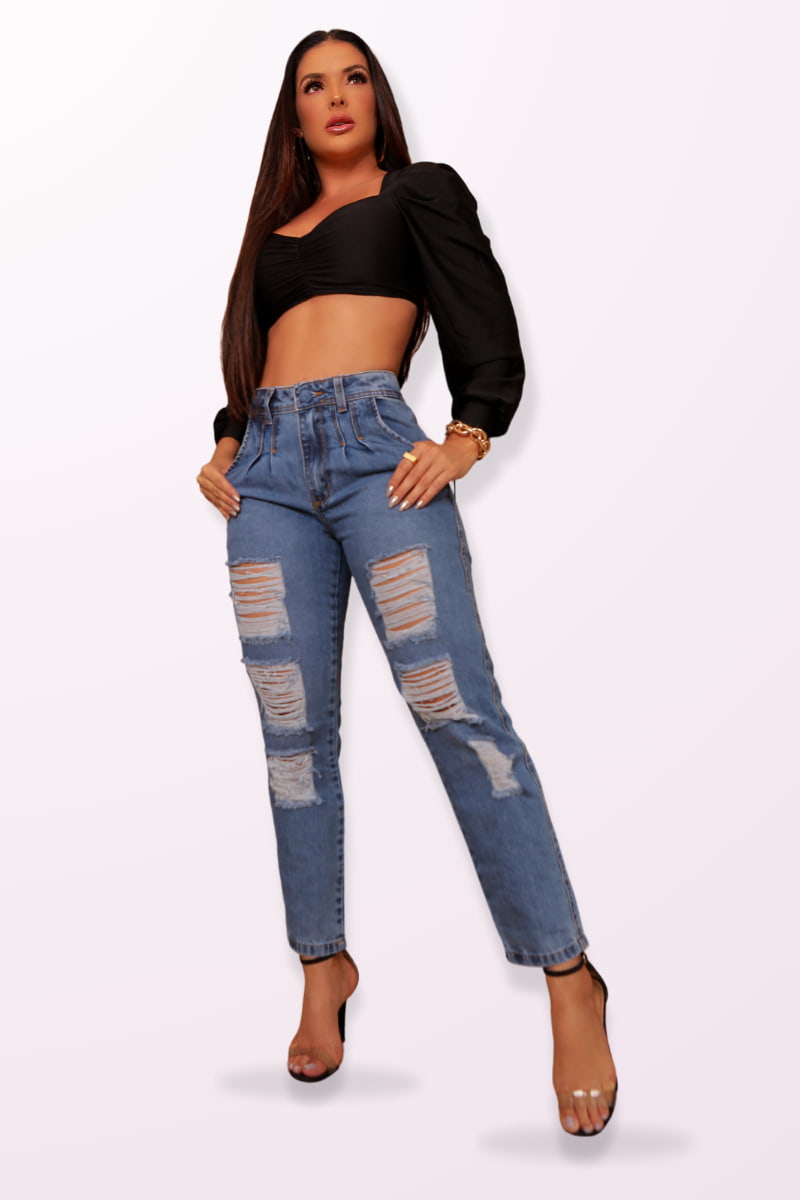 Calça Jeans Modeladora Mom Magnífica - CH40